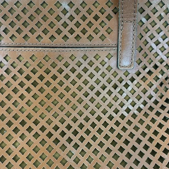 Patricia Nash Lattice Leather Shoulder Tote bag - Picture 8 of 9